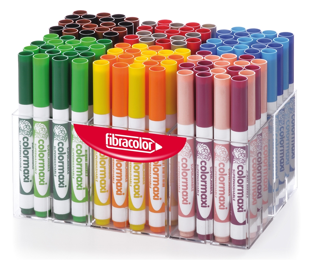 Pack Ecole de 120 feutres Fibracolor ColorMaxi pointe large Rentrée des classes