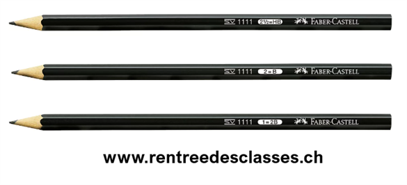 Bte de 12 crayons d'écolier FABER-CASTELL 1111 hexagonal