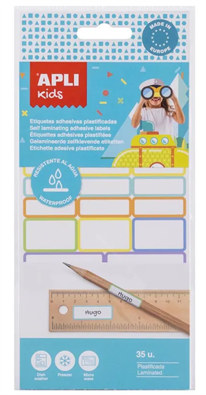 Bte de 35 Etiquettes adhésives plastifiées pour les crayons