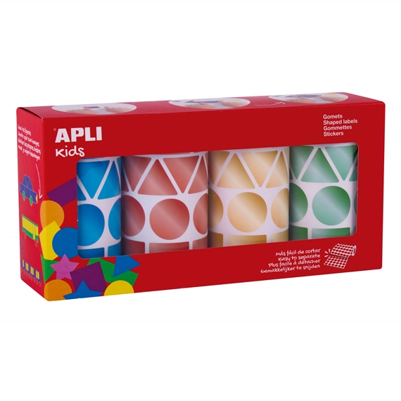 APLI kids Gommettes "Géométrique XL", en rouleau, assorti