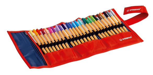 Trousse de 25 rollers Stabilo POINT 88