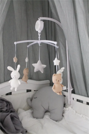 Music mobile teddy/bunny N0145 brown/white