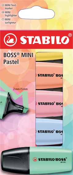 Etui de 5 Surligneurs STABILO BOSS® MINI Pastel