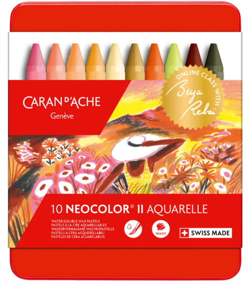 Boîte de 10 craies Caran d'Ache NEOCOLOR II  Bey Rebai