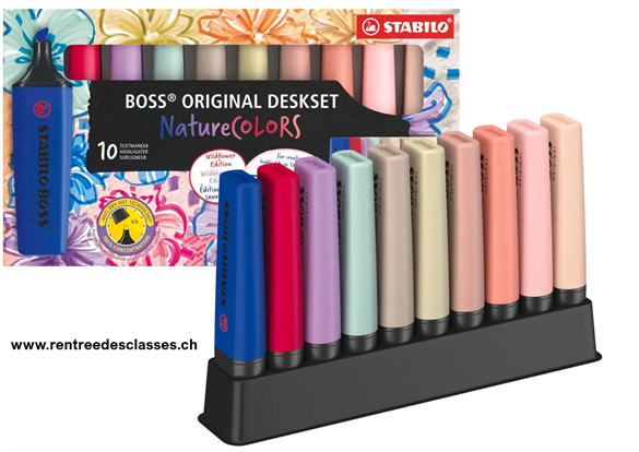 Set de 10 Surligneurs STABILO - BOSS Wildflowers
