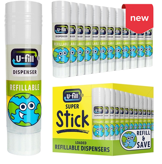 Bâtons de colle 21 gr. rechargeables Super Stick U-Fill