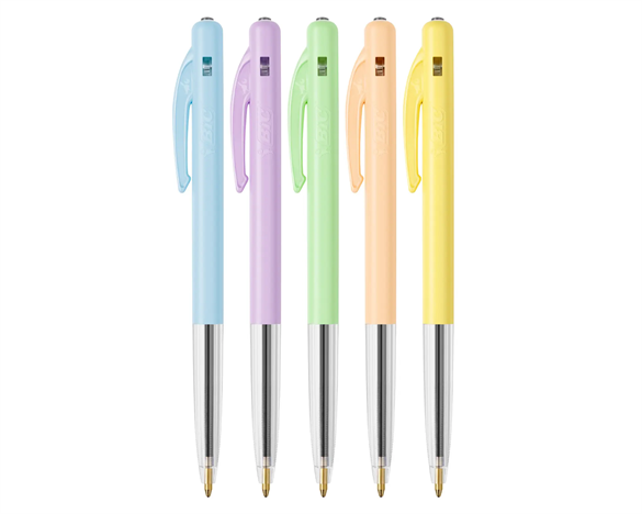 BIC Stylo à bille rétractable M10 couleurs pastels
