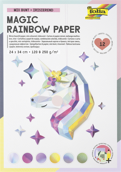 Bloc de papier arc-en-ciel MAGIC RAINBOW, 240 x 340 mm