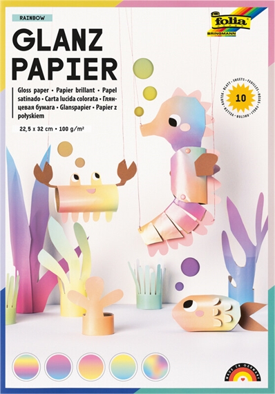 Pqt de 10 flles Papiers irisé FOLIA®