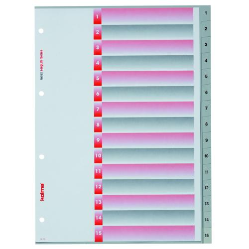Répertoire PVC A4 1-15 gris