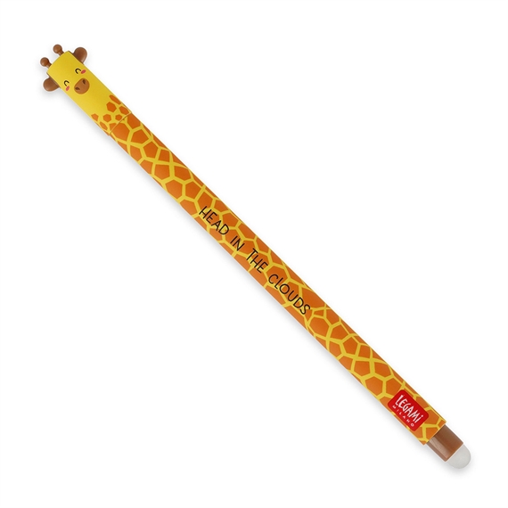 Stylo gel effaçable Girafe noir - LEGAMI