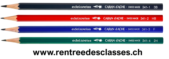 Bte de 12 crayons d'écolier Caran d'Ache graphite