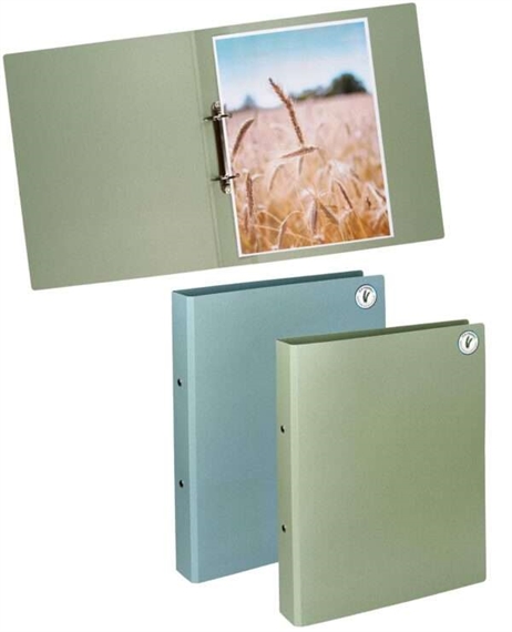 KOLMA Classeur anneaux paille A4 - 4cm - 2 anneaux