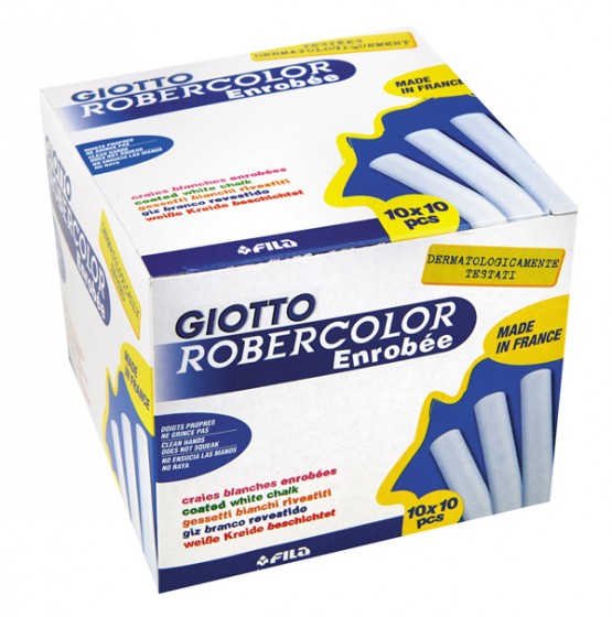 Bte de 100 Craies Robercolor blanches