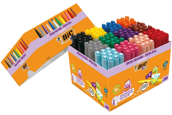 BIC KIDS Feutre Visacolor XL, boÎte en carton de 144