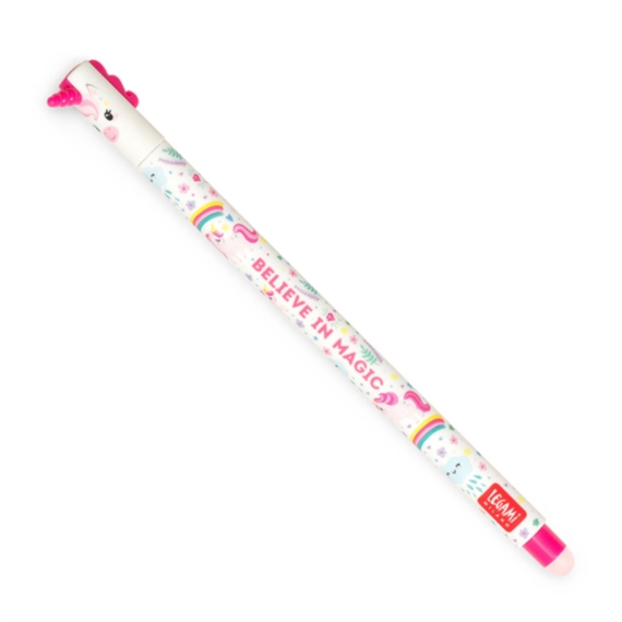 Stylo gel effaçable Licorne pink - LEGAMI