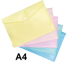 Pqt de 5 poches pour document pastel A4
