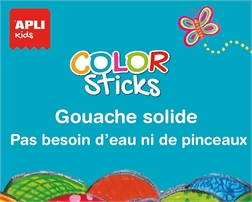Etui de 12 gouache solide en stick Color Sticks