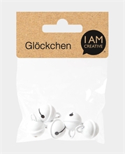 Pqt de 5 clochettes blanches de 15mm