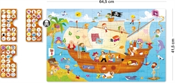 Puzzle Observation Bateau Pirate 104 u.