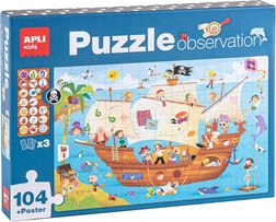 Puzzle Observation Bateau Pirate 104 u.