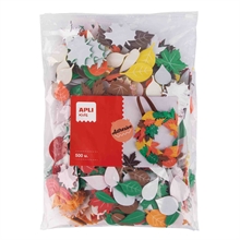 Pqt de 500 Moosgummi autocollants "Feuilles d'arbres"