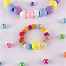 Pqt de 300 perles en plastique couleurs