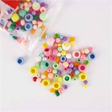 Pqt de 300 perles en plastique couleurs