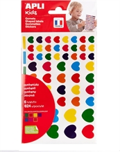 Sachet de 624 gommettes "Coeur", en sachet
