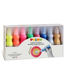 Set de 8 flacons Primo Tempera 75ml couleurs métalliques