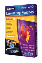 Bte de 100 poches de laminages Fellowes 80 microns