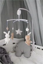 Music mobile teddy/bunny N0145 brown/white