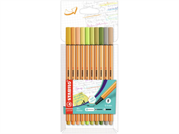Etui de 10 couleurs STABILO - Point 88 - couleurs claires