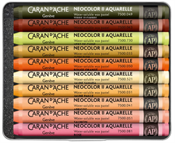 Boîte de 10 craies Caran d'Ache NEOCOLOR II  Bey Rebai