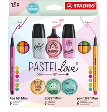 Surligneur, feutre et stylo à pointe fine 18 pces