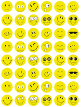 Sachet de 288 autocollants de récompense 62781 Visage jaune