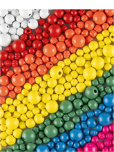 FOLIA Perles en bois basic 1000g 22992 Jumbo Pack, 1-1.8 cm