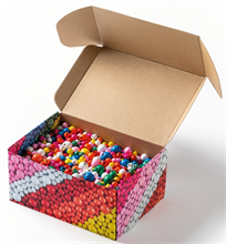 FOLIA Perles en bois basic 1000g 22992 Jumbo Pack, 1-1.8 cm