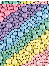 FOLIA Perles en bois Pastel 1000g 22993 Jumbo Pack, 1-1.8cm