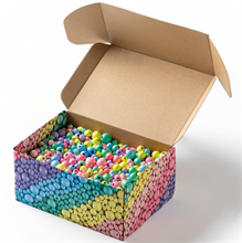 FOLIA Perles en bois Pastel 1000g 22993 Jumbo Pack, 1-1.8cm