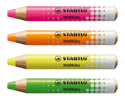 Etui de 4 crayon Marqueur Markdry Néon