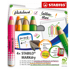 Etui de 4 crayon Marqueur Markdry Néon