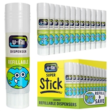 Bâtons de colle 21 gr. rechargeables Super Stick U-Fill