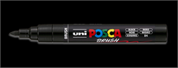 POSCA Marqueur à pigment PC-5BR BRUSH, étui de 16, assorti