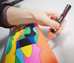 POSCA Marqueur à pigment PC-5BR BRUSH, étui de 8, assorti