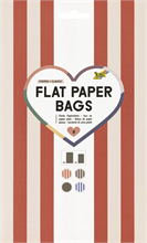 Pqt de 8 Sachet plat Flat Paper Bags Stripes "CLASSIC"