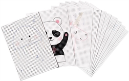 Pqt de 40 cartons à broder 175 x 245 mm, blanc 