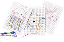 Pqt de 40 cartons à broder 175 x 245 mm, blanc 