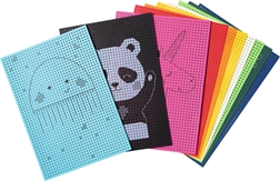 Pqt de 40 cartons à broder 175 x 245 mm, ass. 