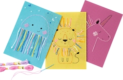 Pqt de 40 cartons à broder 175 x 245 mm, ass. 